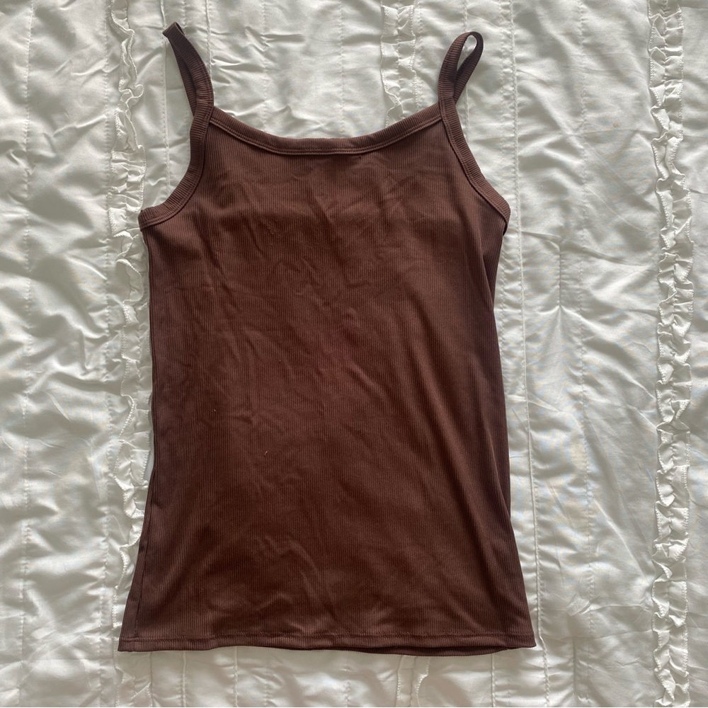 NOBO Brown Fitted Sleeveless Camisole Top
